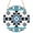 Blue, variant on Turquoise Red Round Front Door Welcome Sign, 7.8 Inch Wall Hanging Decor for Indoor Outdoor, Southwest American Native Abstract Pattern Home Porch Hanger Decorations for Holiday Gift