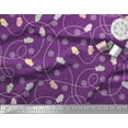 thumbnail image 2 of Soimoi Purple Cotton Cambric Fabric Mandala & Gloves Kids Fabric Prints By Yard 42 Inch Wide, 2 of 3