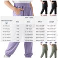 thumbnail image 3 of Joggers for Girls Quick Dry Sweatpants with Pockets Elastic Waist Active Athletic Sweat Pant Lightweight Casual (9-10 Years, Black), 3 of 7
