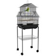 thumbnail image 1 of PawHut 48" Bird Cage, Parrot Cage for Finches, Canaries, Budgies, Black, 1 of 10