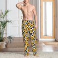 thumbnail image 5 of Vsdgher Cow Print Sunflower Print Mens Pajama Pants Sleep & Lounge Pants, PJ Bottoms With elastic waistb and Pockets, 5 of 5
