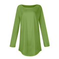 thumbnail image 3 of kytmyeq Tee Shirts For Women Fall Casual Long Sleeve Shirts Sweatshirt Solid Color Top Pullover, 3 of 5