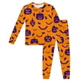 thumbnail image 4 of TBWNWG Girls Outfits Set Comfortable Pajama Set for Girls Long Sleeve Halloween Print Toddler Loungewear 2-8 Years Soft Sleepwear for Indoor Relaxation,Size 3-4 Years, 4 of 6