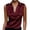 Wine, variant on VJGBEGW Women Sleeveless Collared Satin Blouse Draped Cowl V Neck Silky Glossy Tank Tops Elegant Satin Vest Shirt For Summer Black L
