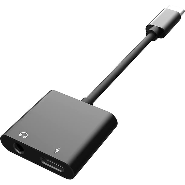 Adaptador de carga y auriculares USB C a 3,5 mm, convertidor auxiliar para auriculares con conector de audio tipo C, funciona para Samsung Galaxy S21/s20/fe 5g/ultra/note 20/10+plu