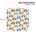 thumbnail image 3 of Pofeuu Cartoon Monster Trucks Print Leather Coasters Set of 6, Round Cups Mugs Mat Pad for Home Kitchen Heat Resistant Drink Coasters,Square, 3 of 7