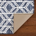 thumbnail image 4 of TOWN & COUNTRY EVERYDAY Walker Modern Diamond Everwash® Washable Multi-Use Decorative Rug with Non-Slip Backing, Navy Blue, 24"x72", 4 of 11