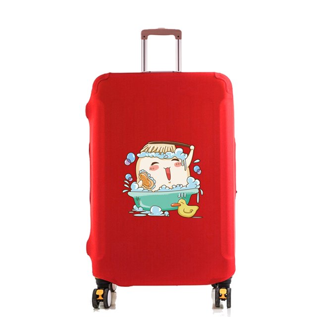 Luggage Suitcase Cover Protector Elastic Dustroof Case18~28 Inch Travel Protective Cover Travel Accessories Teeth Pattern Print 8Teeth010 S