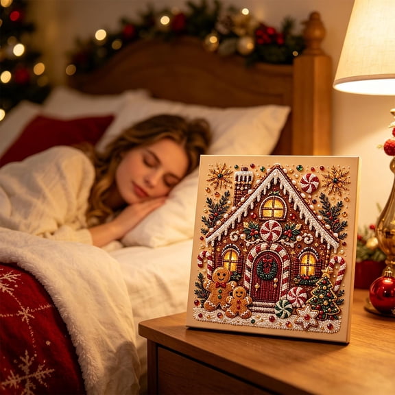 Christmas Gingerbread Candy House Pearl Art Diy Kit Diamond Art Winter Cute 3d Diamond Crafts Diamond Art Kits Beginner Diy Gift for Adults