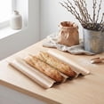 thumbnail image 4 of 2 Pack Baguette Baking Pan, 4 Loaf Perforated Nonstick French Bread Pan with Proofing Cloth, for Sourdough & Italian Bread, Crisp Crust Bakeware, 15" x 13", 4 of 9