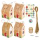 thumbnail image 4 of Inteprter 24 unidades/juego de bolsa de papel de Navidad, almacenamiento de galletas de caramelo, paquete de bolsillo portátil para fiesta, Kits de decoración para fiestas Tipo 2, 4 of 6