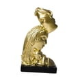 thumbnail image 2 of Escultura abstracta de rostros familiares besándose, artesanías para estanterías de dormitorio y estilo rústico. Dorado, 2 of 9