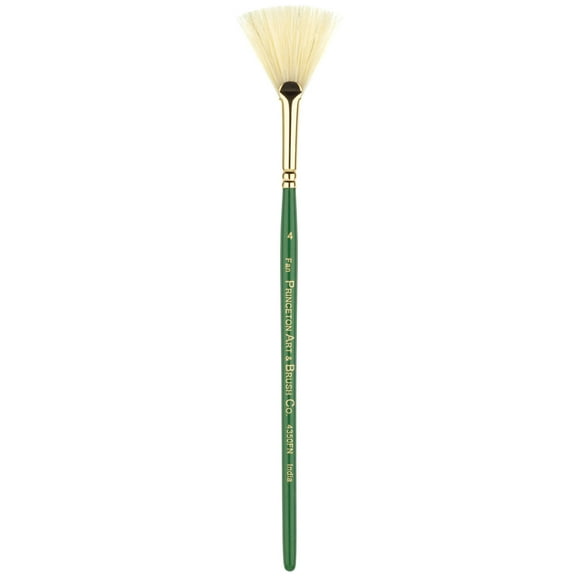 Princeton Brush Lauren Golden Synthetic Watercolor & Acrylic Brush, Fan, 4
