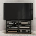 thumbnail image 4 of Pemberly Row Easy Assembly 4-Tier Corner TV Stand for TV up to Blackwood/Black, 4 of 6