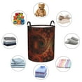 thumbnail image 2 of DouZhe Waterproof Collapsible Large Laundry Baskets, Fractal Abstract Spiral Particles Prints Circular Hamper with Handles, 2 of 7