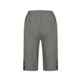 thumbnail image 6 of AHTJRT Women's Capris Summer Boho Royal Court Style Side Slit Bottoms Trousers with Pockets Drawstring Elastic Hight Waist Casual Straight Leg Capri Pants Gray XXL, 6 of 7