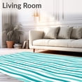 thumbnail image 2 of ODIKA 2'x3' Machine Washable Non-Slip Area Rug, Serene Waterfall Cascade Peaceful Retreat Hideaway High Traffic Rug with Pad, Teal, 567462, 2 of 8