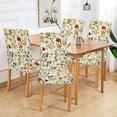 thumbnail image 2 of Yayeee 4 Pack Dining Chair Covers Stretch Parson Chairs Slipcovers Seat Protector, Beige Floral, 2 of 6