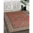 thumbnail image 3 of Ahgly Company Machine Washable Indoor Square Traditional Dark Almond Brown Area Rugs, 4' Square, 3 of 7