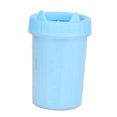 thumbnail image 1 of Taza limpiadora de patas de perro mascota de silicona suave desmontable Ticfox azul L, 1 of 9