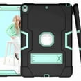 thumbnail image 2 of For iPad Pro 10.5 2017 A1701 A1709 Case, Dteck Shockproof [Full-Body] Hybrid 3-Layer Drop Protection Rugged Case Kickstand [HD Screen Protector] Cover , Black+Aqua, 2 of 7