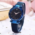thumbnail image 3 of Reloj de pulsera magnético de aleación de cuarzo de moda para niños y niñas, reloj azul cielo estrellado informal, 3 of 6