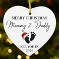 thumbnail image 4 of WUJDF 2026 Christmas Decorations for Expectant Parents,Acrylic Heart-Shaped Xmas Pregnancy Gift Decorations for Expectant Mothers, Pregnancy Announcement And Blessing Messages for Husbands And Family, 4 of 7