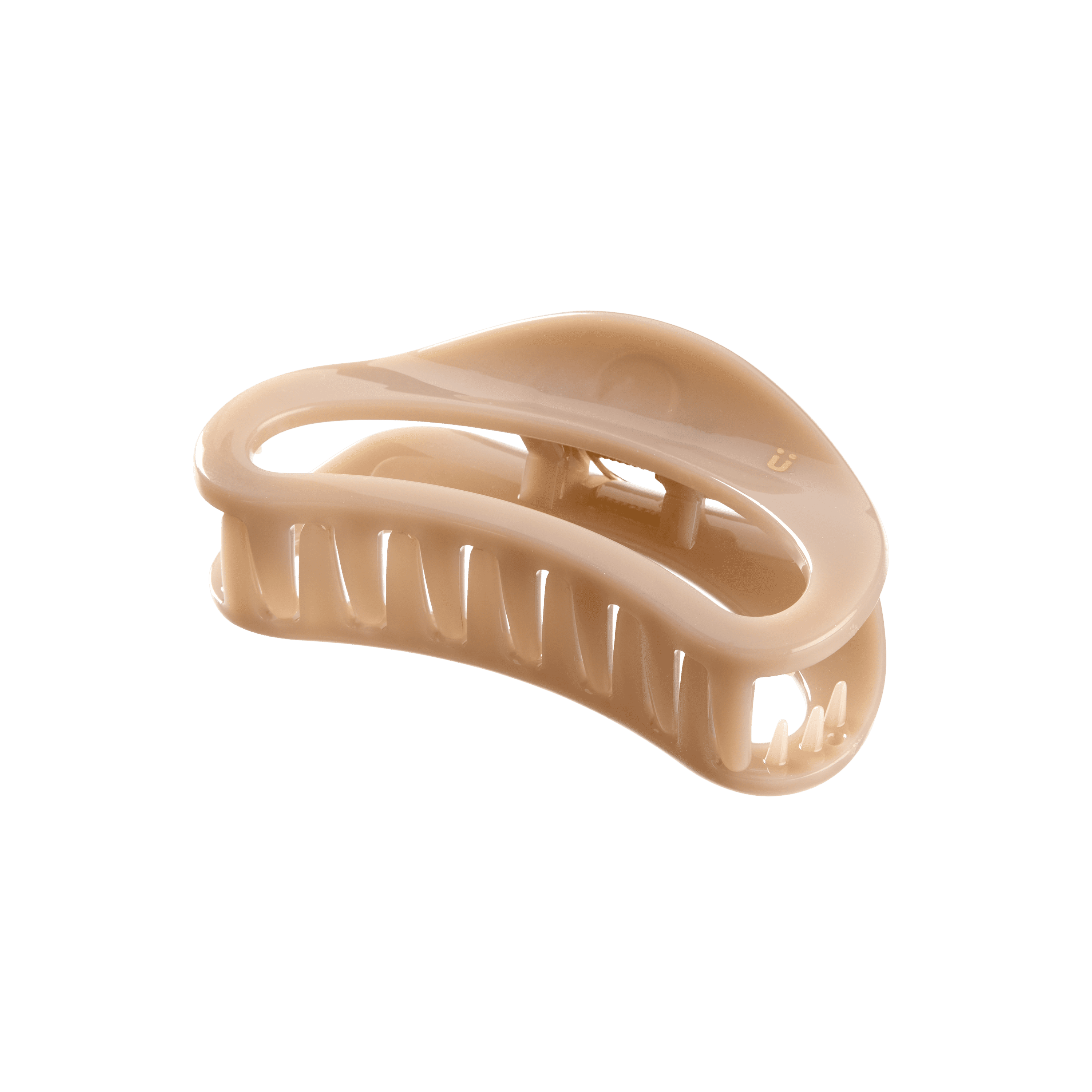 Scunci Luxe by Conair Open Oval Claw Clip, Nude with Gold-Tone Accents, 1 Count