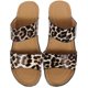 thumbnail image 1 of Leopard Print Sandals For Women Comfortable Wedge Footwear For Beach Parties And Daily Life Size 37 1 Pair, 1 of 5
