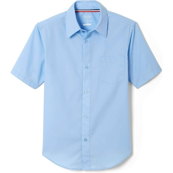 French Toast Chemise Habillée Classique à Manches Courtes pour Garçons Husky Standard, Bleu Clair, 16