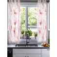 thumbnail image 2 of Pink Flower Sheer Curtains 54 Inch Length 2 Panels Set for Living Room/Bedroom, Watercolor Floral Botanical Line Drawing Print Kitchen Curtains Grommet Semi-Sheer Curtains Window Treatments 42"x54"x2, 2 of 7