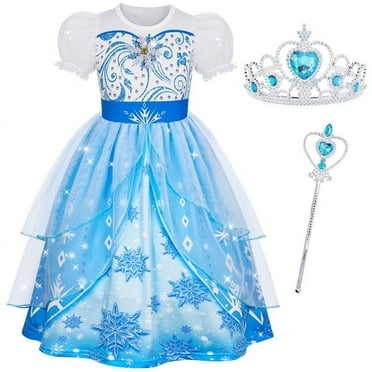 Jurebecia Girls Princess Dress Halloween Birthday Party Costume up for Toddler Girl Kids 4t (3-4Years)