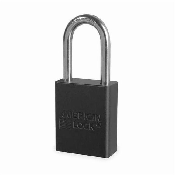 American Lock Lockout Padlock,KA,Black,1-7/8"H A1106KABLK35687