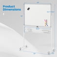 thumbnail image 3 of Gymax 48'' x 36'' Mobile Whiteboard w/ Pegboard & Accessories Aluminum Frame for Home, 3 of 10