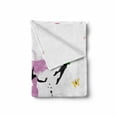 thumbnail image 2 of Fantasy Soft Flannel Fleece Throw Blanket, Pixie Elf Fairies Flying with Butterflies Girls Princess Flowers Design, Cozy Plush for Indoor and Outdoor Use, 70" x 90", Multicolor, by Ambesonne, 2 of 6