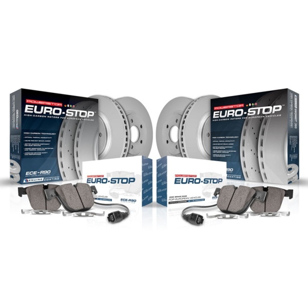 Power Stop ESK6062 Front and Rear Euro-Stop Brake Kit 