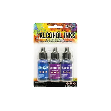 UPC: 0789541069775 | Tim Holtz Alcohol Ink .5oz 3/Pkg-Indigo/Violet Spectrum