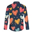 thumbnail image 5 of Rciityk Valentine's Day Men's Long Sleeve Button Up Shirts Fashion Casual Heart Printed Turn Down Regular Fits Shirt, 5 of 5