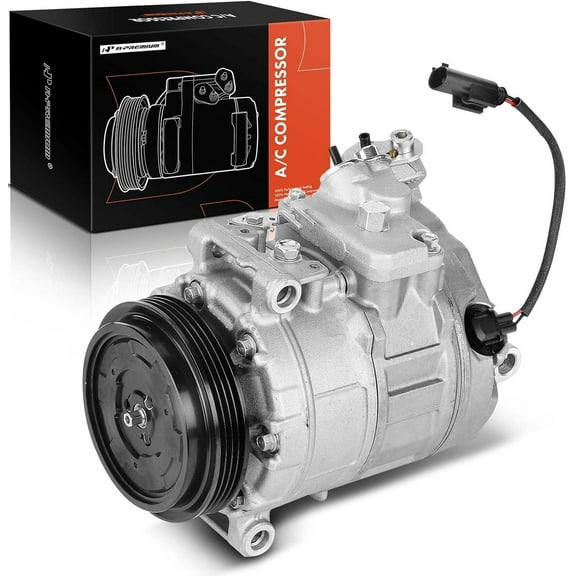 A-Premium AC Compressor with Clutch Compatible with BMW 545i 550i 645Ci 650i 745i 2002-2005 750i 760i Alpina B7 2007-2008