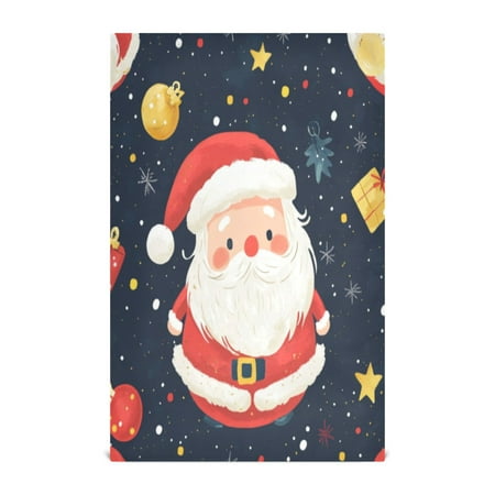 

Kitchen Towel 28x18 Inches x4，Plate Towel Decorative Towel Napkin Tea Towel Tea Towels For Kitchen Dish Cloths & Dish Towels Cartoon Red Santa