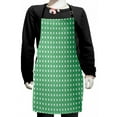 thumbnail image 1 of Abstract Kids Apron, Repetitive Vintage Circles Dotted Rounded Elements in Leaf Tones, Boys Girls Apron Bib with Adjustable Ties for Cooking Baking Painting, Sea Green and Mint Green, by Ambesonne, 1 of 2