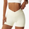 thumbnail image 2 of Gibobby Shorts Yoga Gym Workout Yoga y Fitness Wear Sujetador deportivo a medida transpirable de tela de elastano con su propio logotipo(Beige, L), 2 of 4