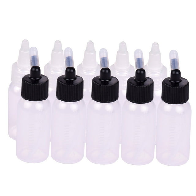Aibecy 10 botellas de pintura para aerógrafo de 35 cc y botellas de almacenamiento con