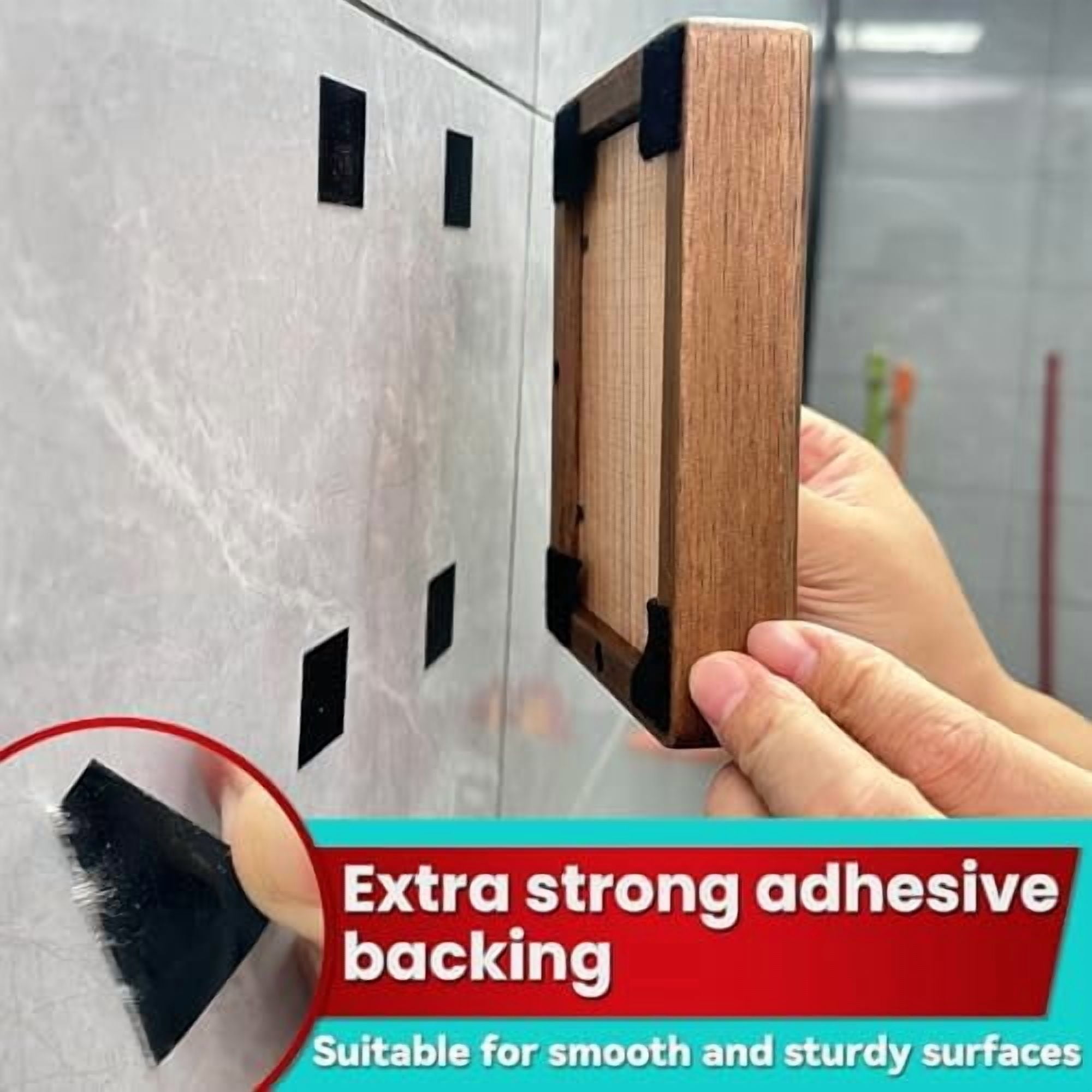 Tekola Heavy Duty Hook and Loop Strips with High Adhesive, and Square Circle, Strong Mounting Tape for Home, Outdoor or Office Use, Black 72 Sets