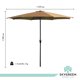 thumbnail image 3 of Sombrilla Para Exterior Jardin Playa 2.7mts Acero Reforzada cafe Sky Green HJSB25140001, 3 of 8