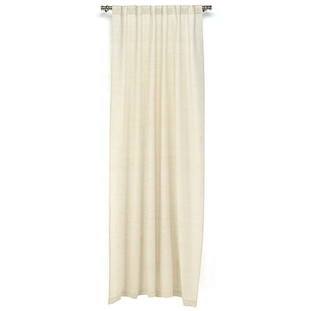 Hometrends Raw Silk Curtain (1 Panel), Vanilla Dream
