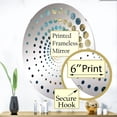 thumbnail image 3 of Designart "Surging in Golden Sapphire IV" Abstract Spirals Spiral Dot Round Wall Mirror - Abstract Oval Printed Decorative Mirror - Multiple Color Options, 3 of 5