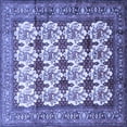 thumbnail image 1 of Ahgly Company Machine Washable Indoor Square Persian Blue Traditional Area Rugs, 5' Square, 1 of 4