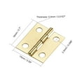 thumbnail image 2 of Uxcell 0.7" Small Hinge Case Wooden Box Hinges Fittings Golden Plain 20Pcs, 2 of 4