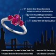 thumbnail image 2 of Gem Stone King 1.85 Ct Oval Red Created Ruby 925 Sterling Silver Ring, 2 of 6